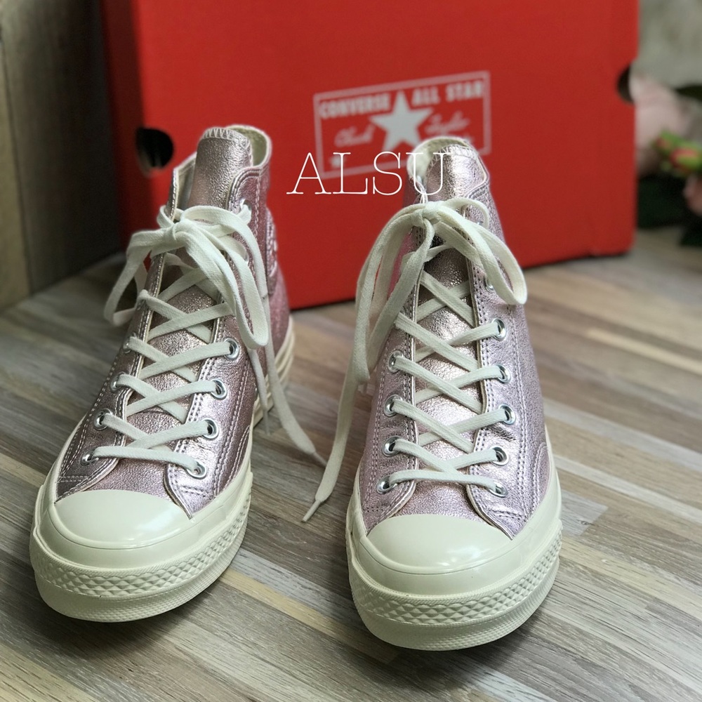 Converse 🔥SALE!🔥 Chuck 70 Leather HI Rust Pink AUTHENTIC Womens Size 7 561732C - Picture 5 of 8